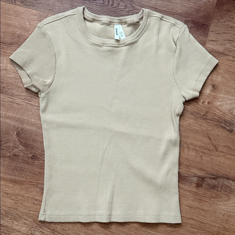 Pact Short Sleeve Ribbed T-Shirt organic cotton small